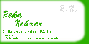 reka nehrer business card